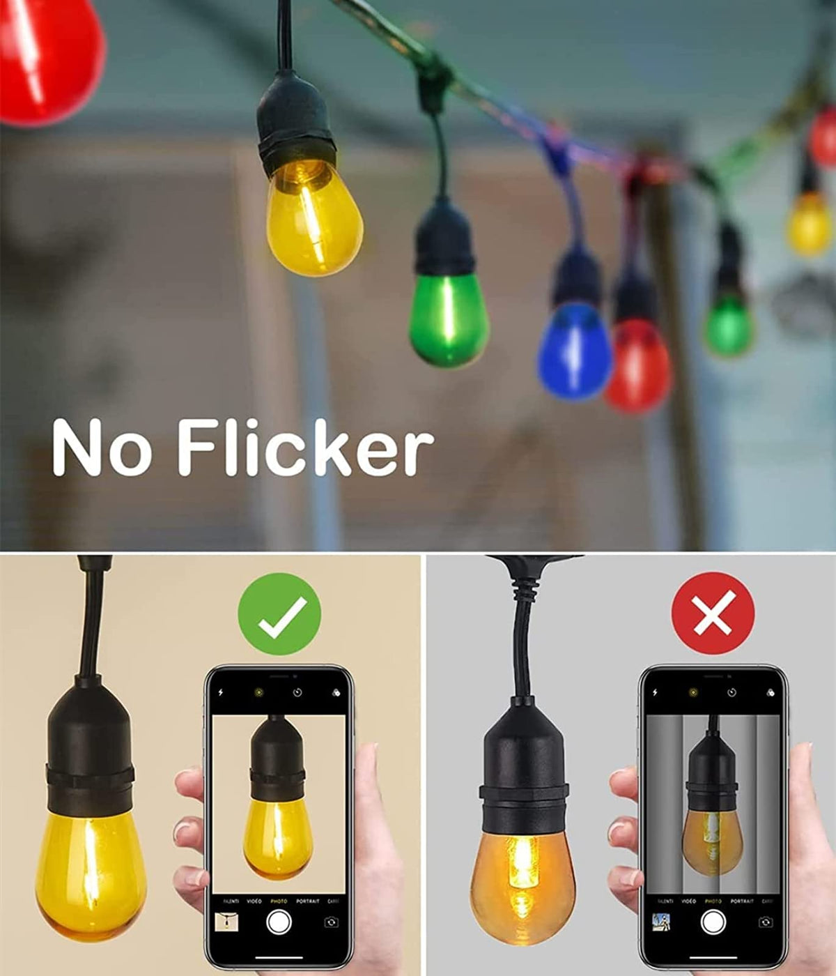 Minsily 15 Pack S14 LED Bulb Yellow Christmas Replacement Bulbs 2W S14 Outdoor LED String Lights Plastic Shatterproof Edison Bulb E26 Base Decorative Bulbs for Christmas Halloween Holiday Home Decor