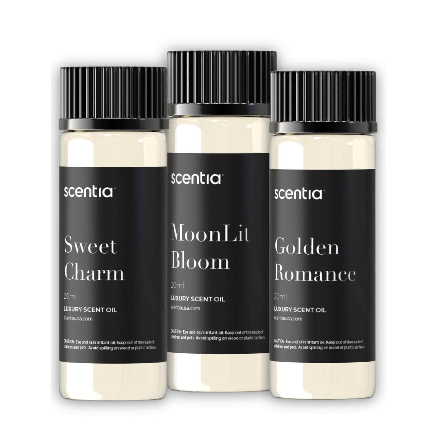 Love Collection Fragrance Oil Set – Essential Oil Blends for Diffusers, Candles & Soaps – Jasmine, Rose, Citrus, Amber & Musk – Made in USA, Phthalate-Free – Holiday Gift Set 3×20ml (2.03 fl oz)