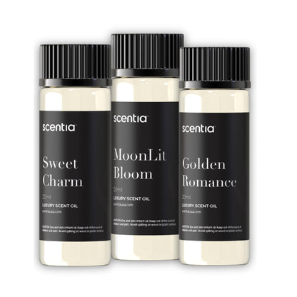 Love Collection Fragrance Oil Set – Essential Oil Blends for Diffusers, Candles & Soaps – Jasmine, Rose, Citrus, Amber & Musk – Made in USA, Phthalate-Free – Holiday Gift Set 3×20ml (2.03 fl oz)
