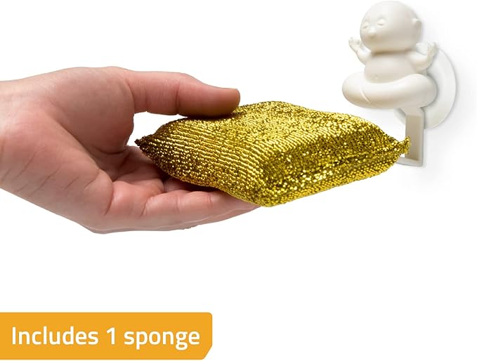 PELEG DESIGN Yogi Sponge Holder, Cute Plastic Sponge Holder