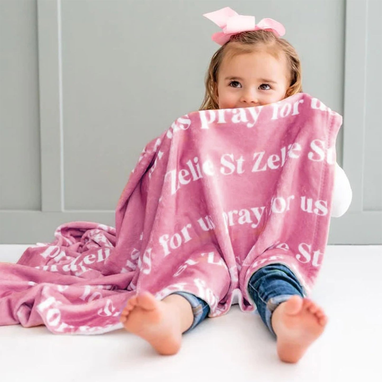 Yofair Ships Next Day, Personalized Baby Blanket with Name Custom Blanket with Letter Words Soft Plush Flannel Throw Blanket for Baby Kids Adults Friends Families