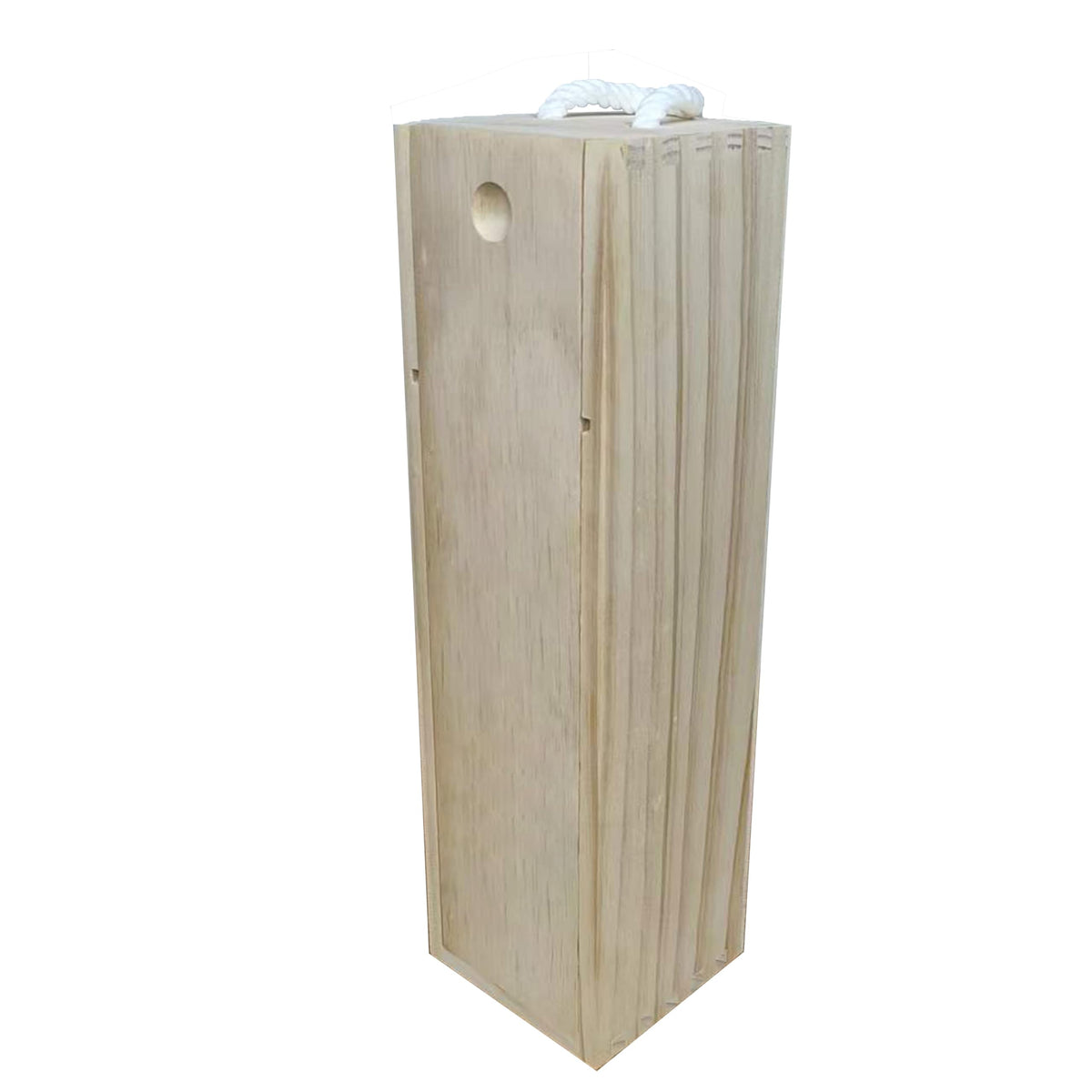 ARTAWEIN Premium DIY Wooden Wine Box - Ideal for 750ml Storage & Shipping with Single Bottle Holder and Rope Carry Handle for Birthday Party, Housewarming, Wedding, Anniversary (3 pack)
