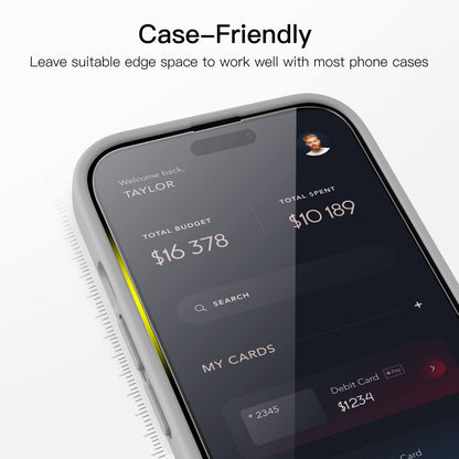 JETech Full Coverage Screen Protector for iPhone 16e 2025, iPhone 13/13 Pro 6.1-Inch, Tempered Glass Film with Easy Installation Tool, Case-Friendly, HD Clear, 3-Pack