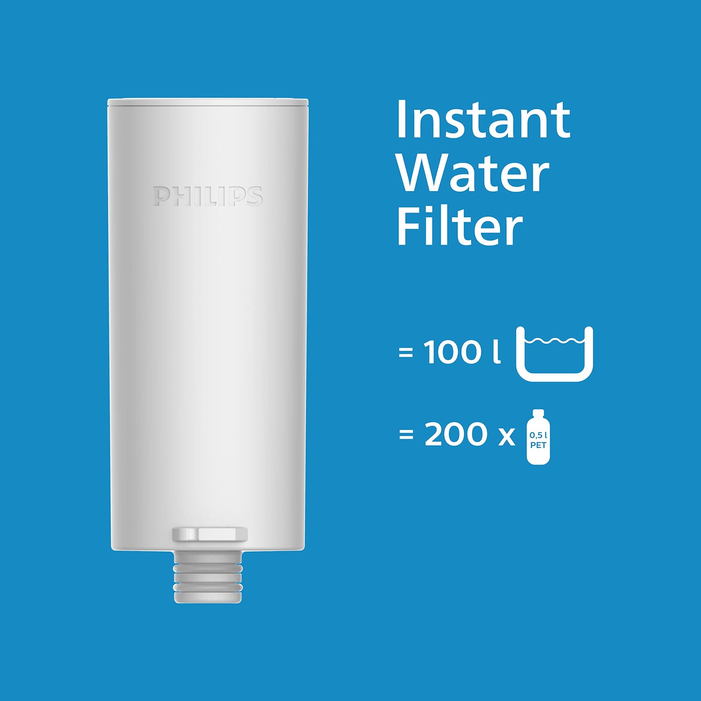 Philips Water Instant Filter Cartridge – Taste+, 3-pack