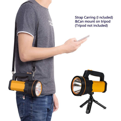 Super Bright Rechargeable Led Torch with Lantern, Large Capacity Long Lasting, High Power High Lumens Portable Handheld Spotlight Flashlight, Powerful Searchlight,for Home Camping