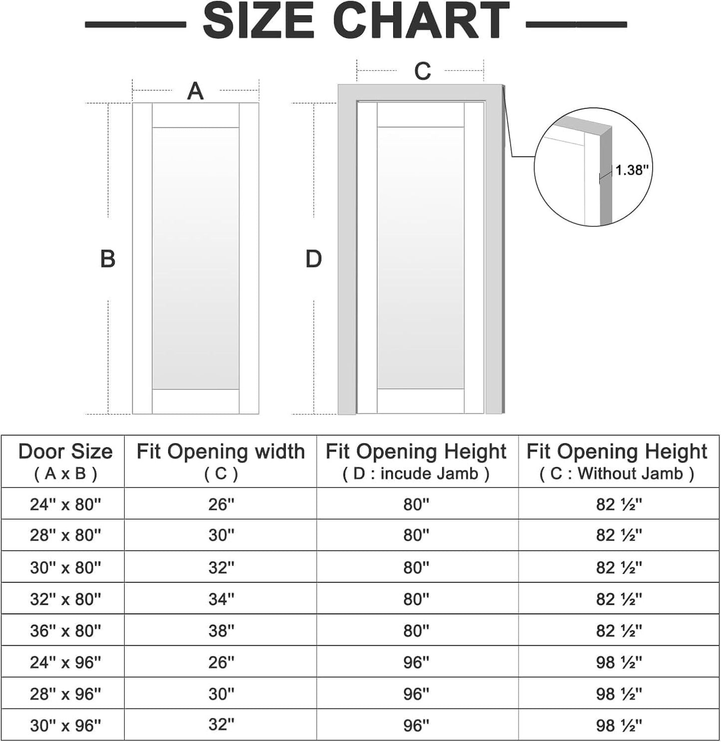 CRUTOP 30"x80" Half Frosted Glass Interior Slab Shaker, Pre-Assembled Panel for Barn Doors, Pocket Door, French Doors; Ideal for Pantry, Bedroom, Closet, Laundry & Bathroom – Solid Knotty Pine Wood