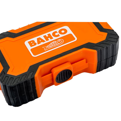 Bahco 59/S54BC 54 Pcs Bit Set for Slotted, Phillips, Pozidriv, Hexagonal, Robertson and Coloured TORX,TORX Tamper, Head Screws