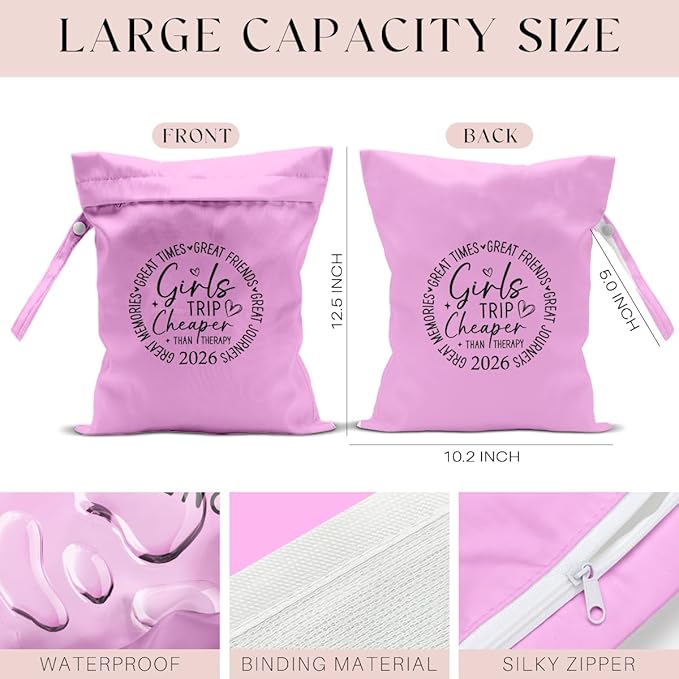 Girls Trip Gifts Wet Dry Bag, Beach Bag Wet Bag Favors,