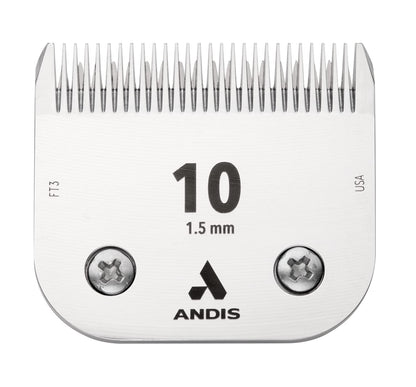 Andis 64315 ceramicEDGE Detachable Blade Size 10 – Carbon Steel Pet Clipper Blade, Cooler Running, Professional Grooming Performance