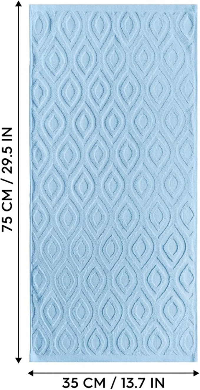 Artoid Mode 1 Pc Light Blue 3D Diamond Grid Jacquard Hand Towels
