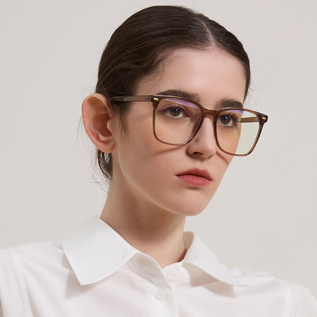 MACJERO Oversized Square Blue Light Blocking Glasses for Women Men, Anti-Fatigue Computer Monitor Gaming Glasses Reduce Eye Strain(Brown)