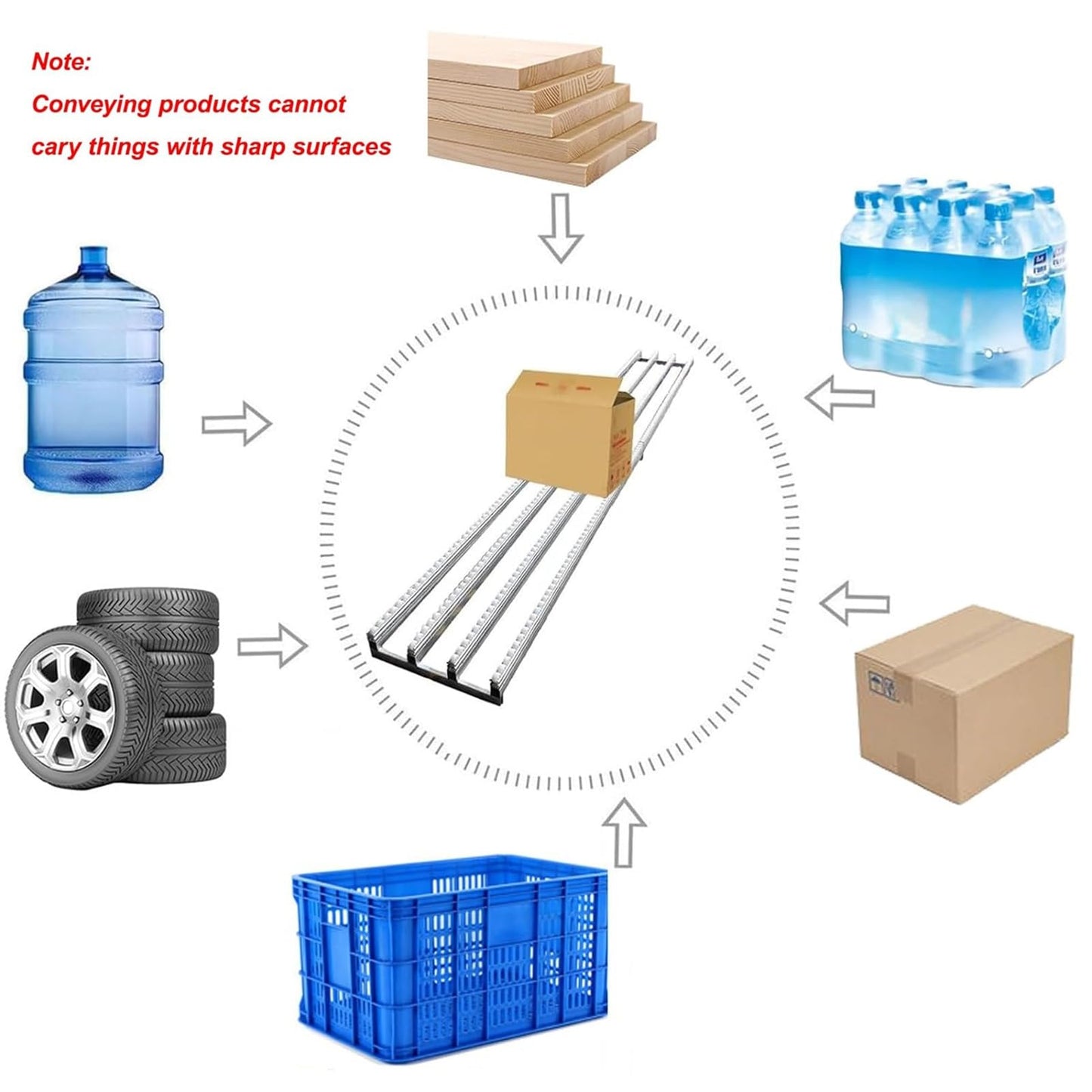 ZXHKZDX Splicable Light-Duty Conveyor Unpowered, Stainless Steel Conveyor Roller Stands, Splicable Adjustable Skate Wheel Flow Rail for Warehouses Factories(60X100CM)