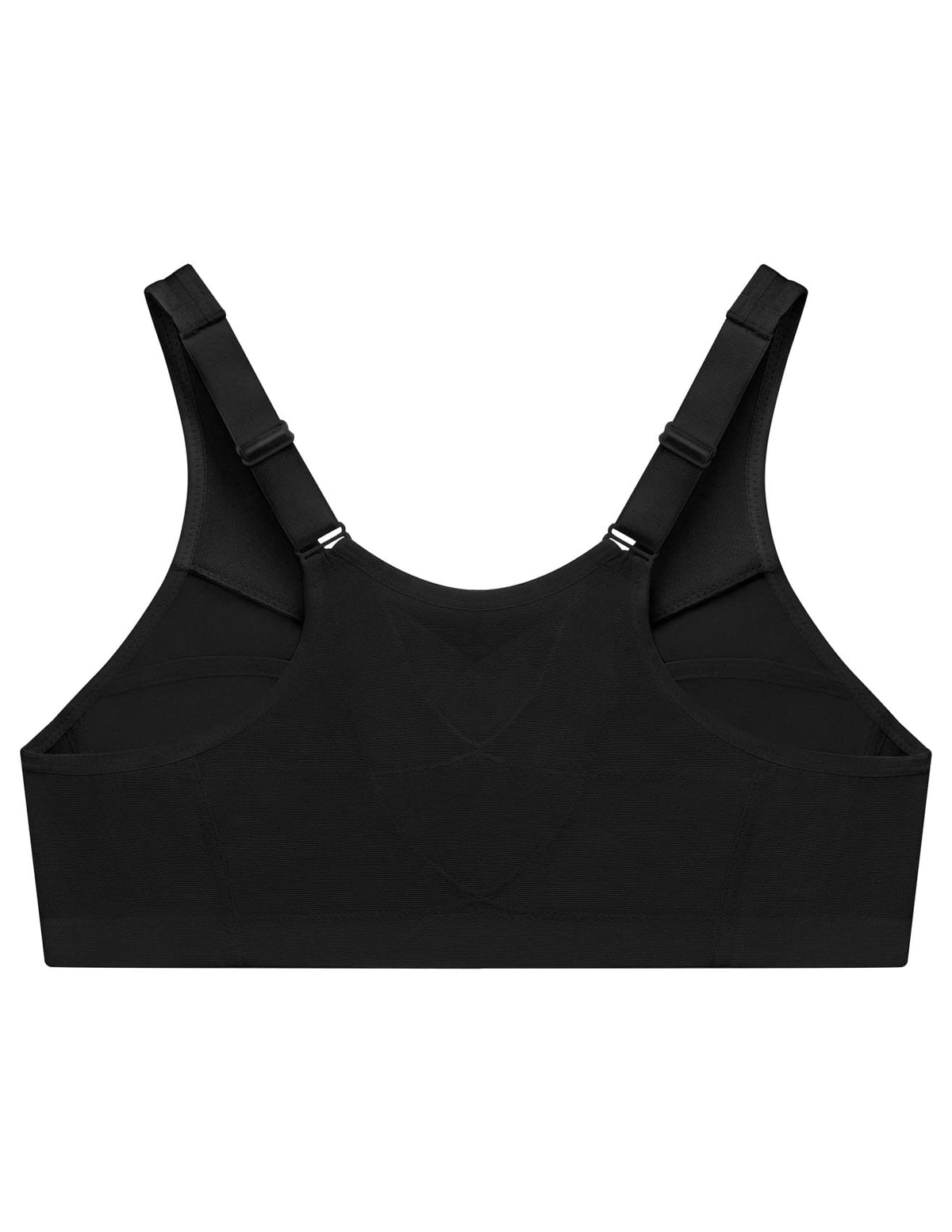 Glamorise Full Figure Plus Size MagicLift Front-Closure Posture Back Bra Wirefree #1265 Black 36C