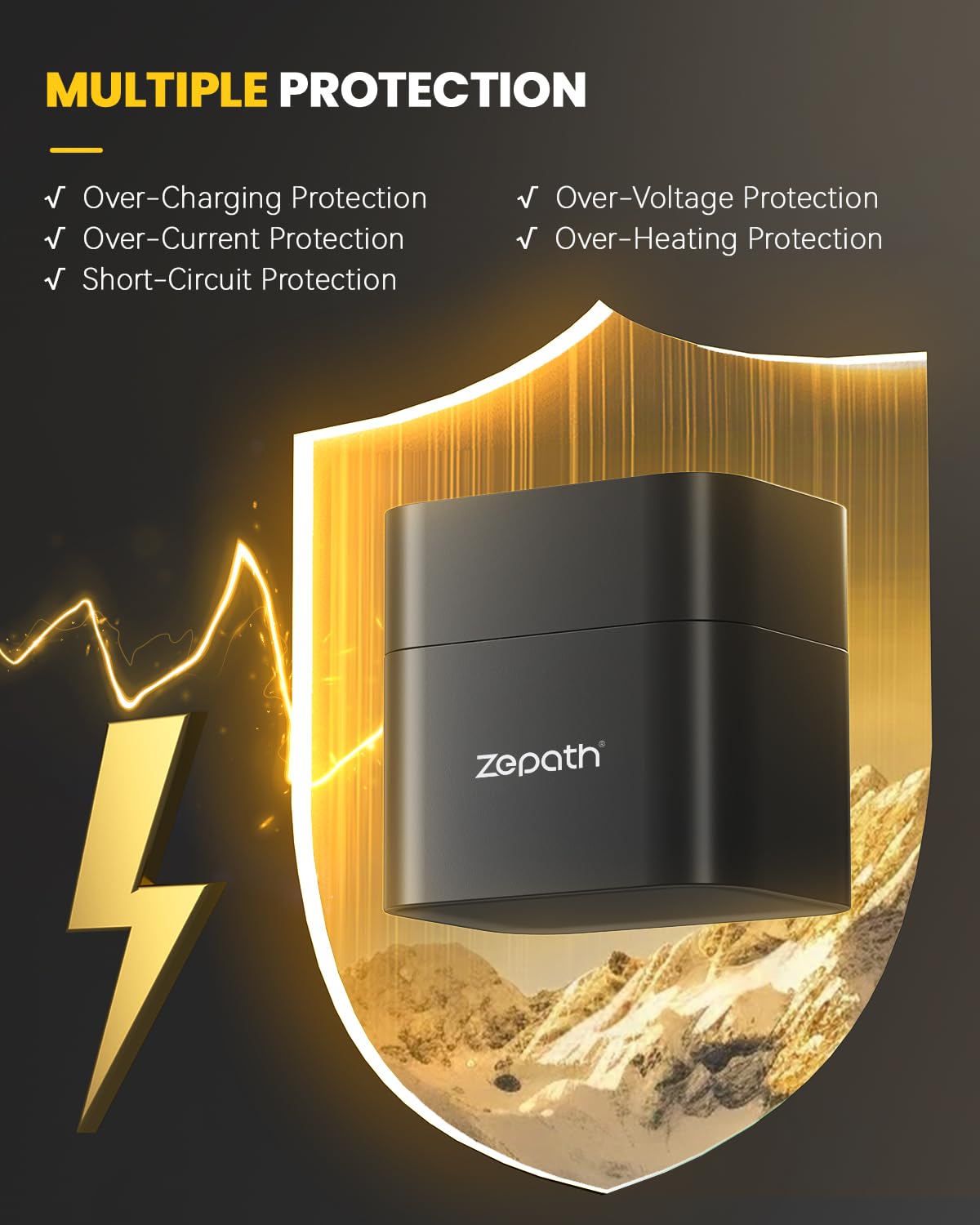 Zepath 8xAA Rechargeable Lithium Batteries with Charger, 3600mWh High Capacity 1.5V AA Batteries, Long Lasting Rechargeable AA Li-ion Battery with Integrated Charing Storage Box