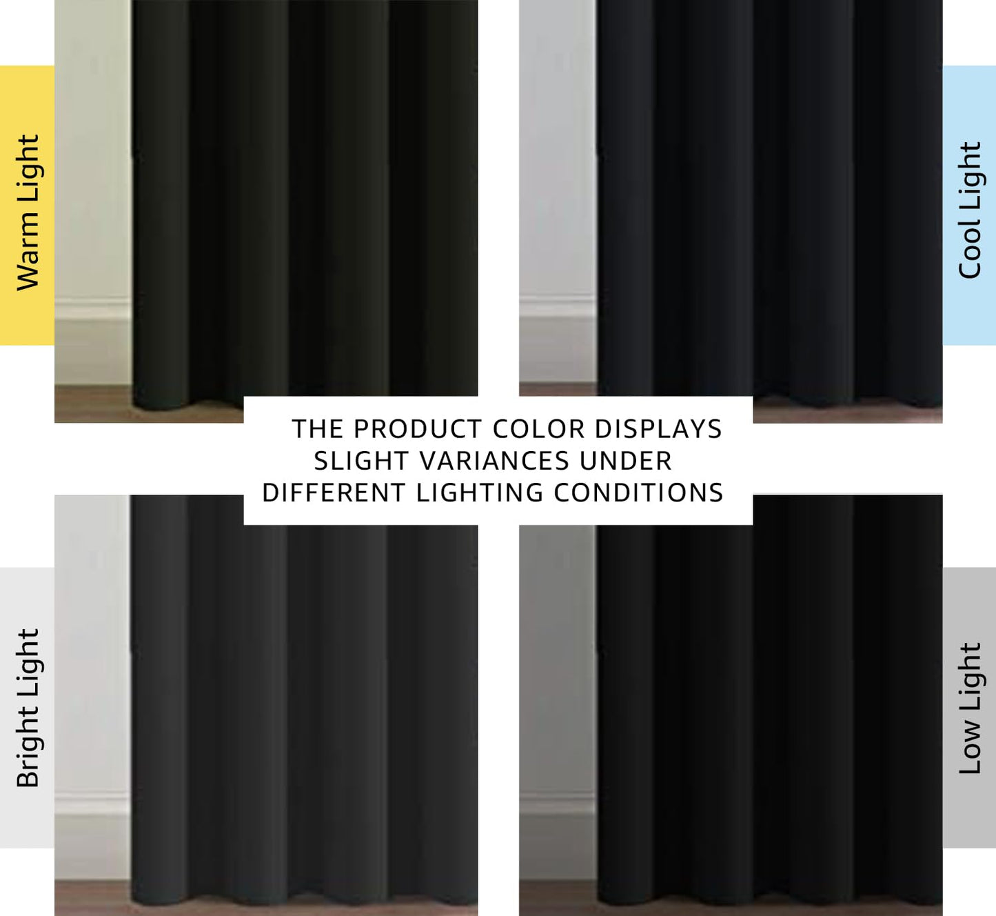 H.VERSAILTEX 100% Blackout Curtains for Bedroom Black Out Curtains 96 inch Thermal Insulated Long Blackout Curtains for Living Room, Energy Saving Curtains for Patio Door Grommet (1 Panel, Jet Black)