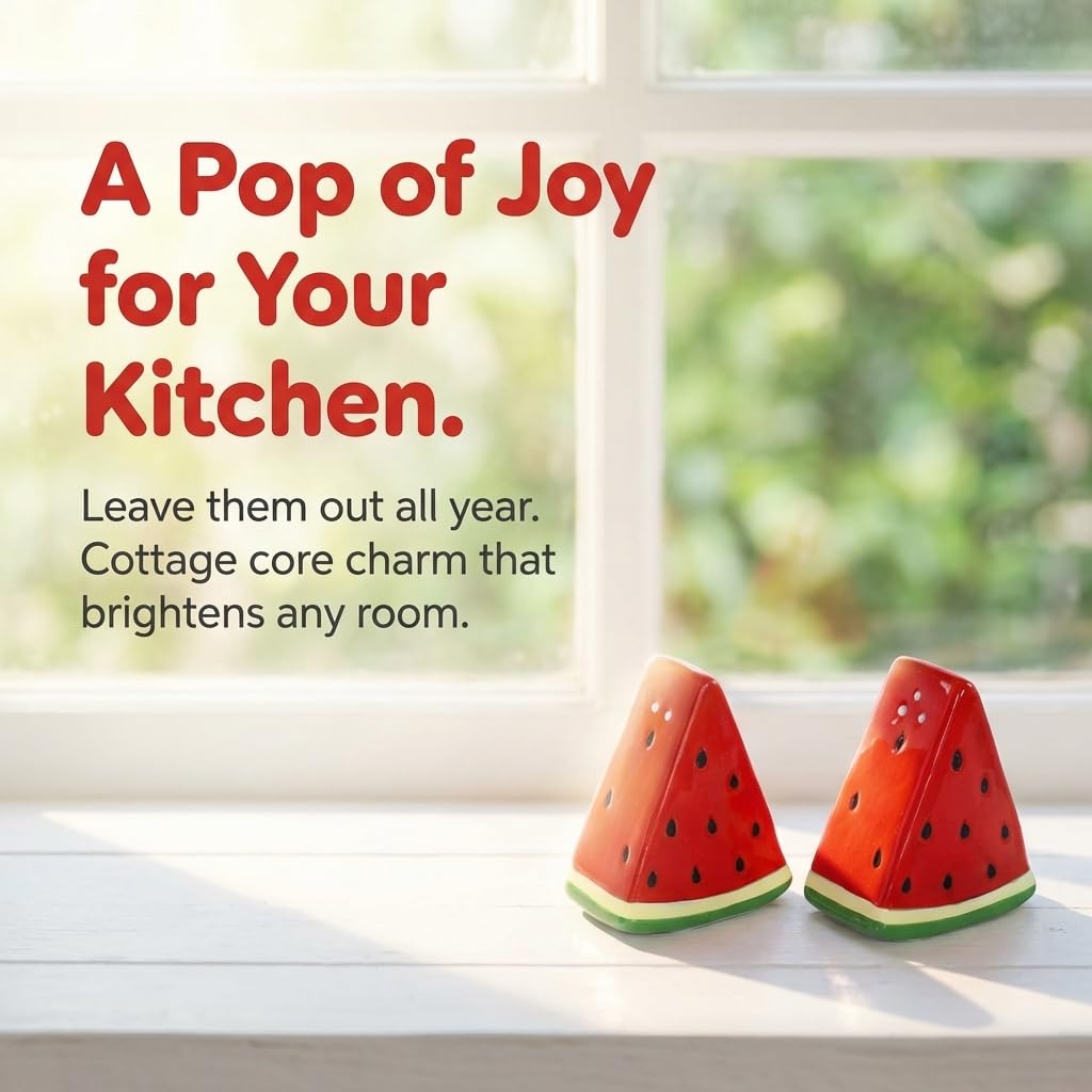 The Bridge Collection Watermelon Salt and Pepper Shaker Set for Summer