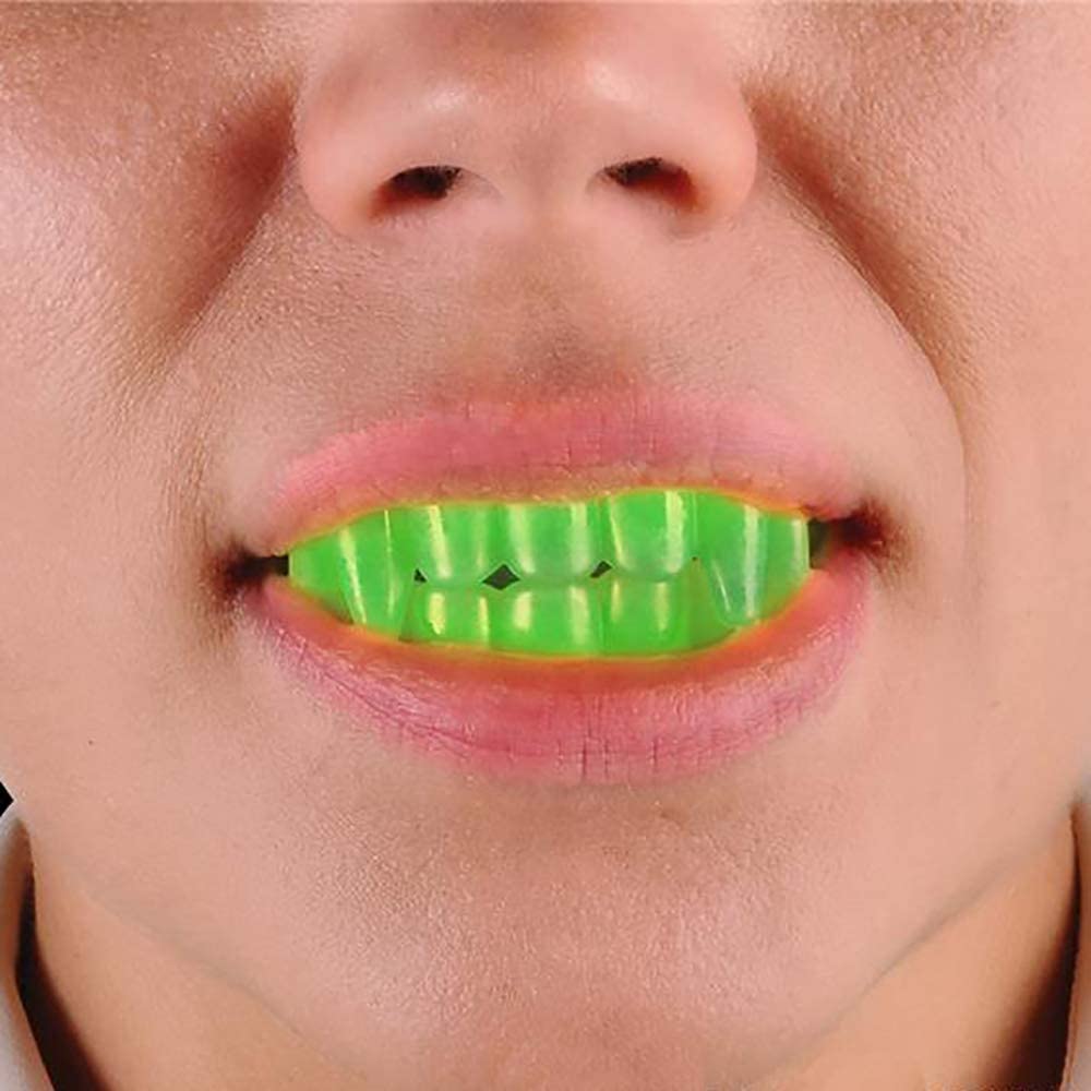 The Dreidel Company Halloween Teeth Neon Fangs Teeth, Costume, Funny Halloween Dress-Up, Pretend Play Decoration (12-Pack)