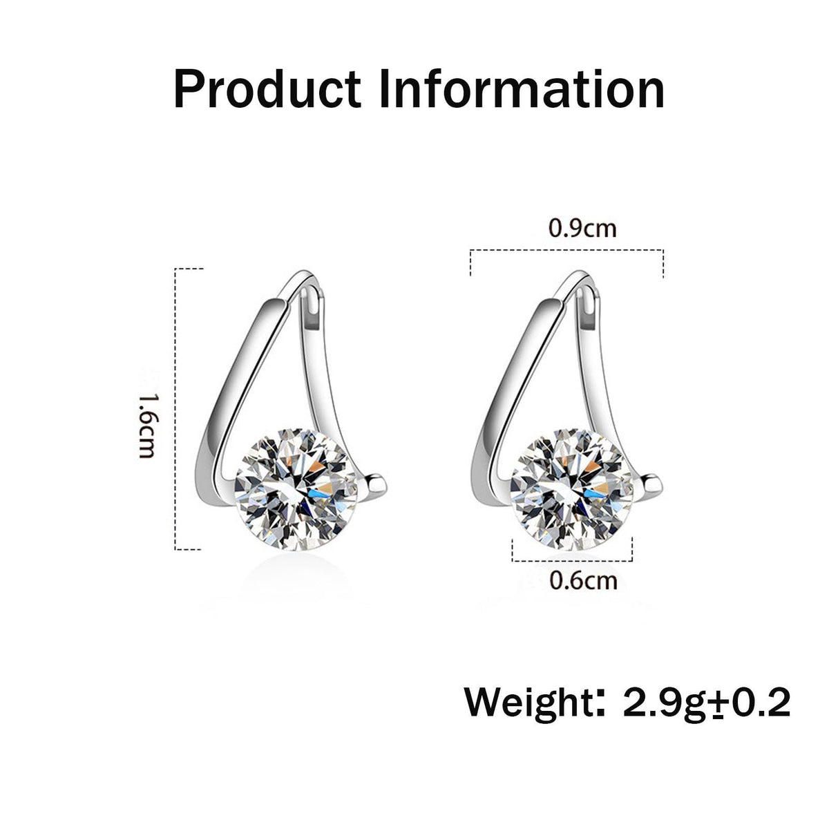 Angyape Copper Earrings, Halolux Lymphatic Germanium Earrings with CZ Zirconia, Hypoallergenic Earrings for Women, Gift for Any Occasion