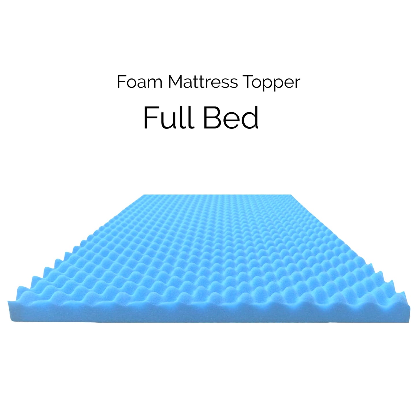 Airflow Foam Mattress Topper, Egg Crate Foam Pad, Hospital Mattress Pad and Bed Topper for Support, Pressure Relief and Weight Distribution. (Full)
