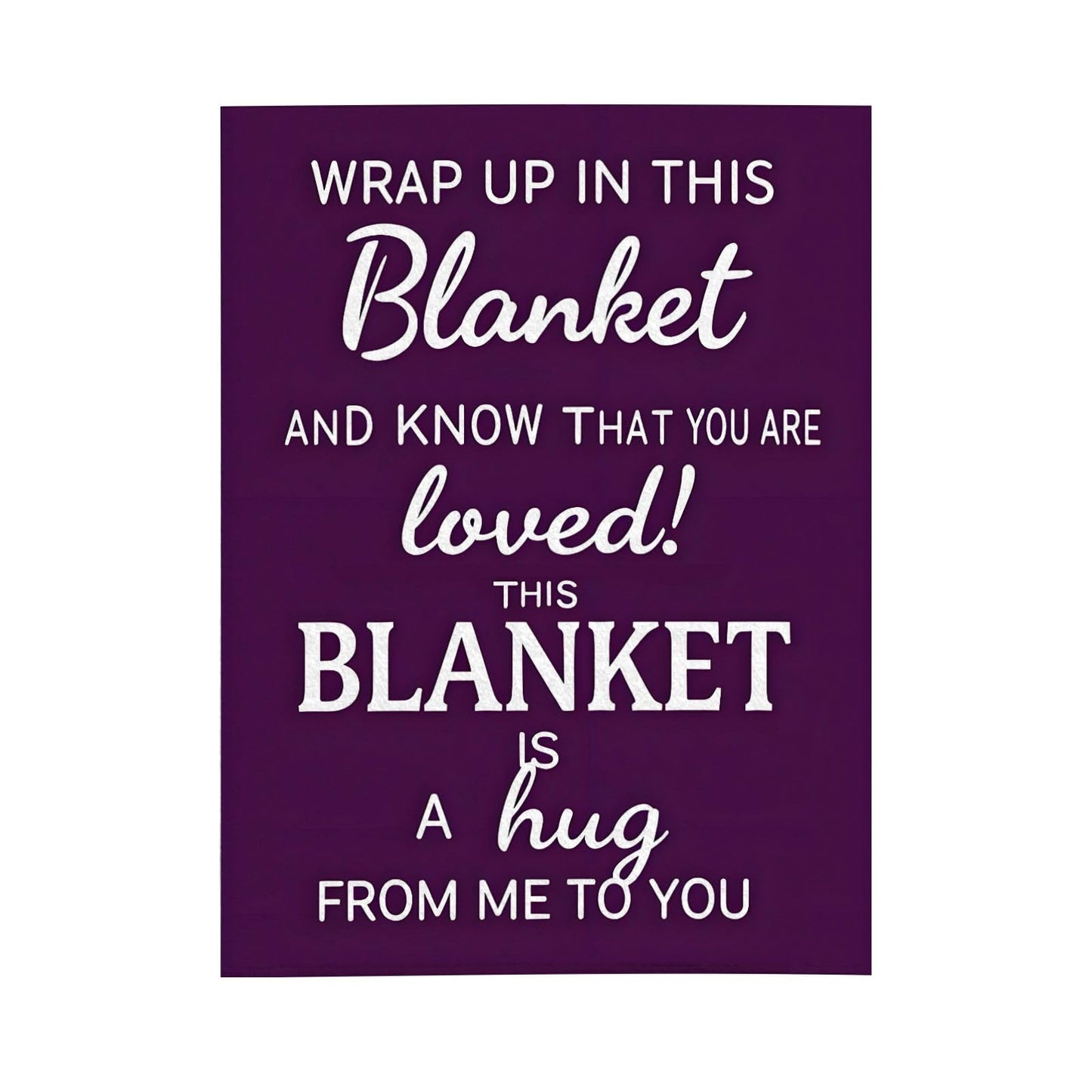 Sending You A Big Hugs So Its There When You Need It Blanket Cozy Flannel Comfort Throw Sympathy Healing Gift Encouragement Blanket for Family and Friends (White 10, 50x60in(127cm*153cm))