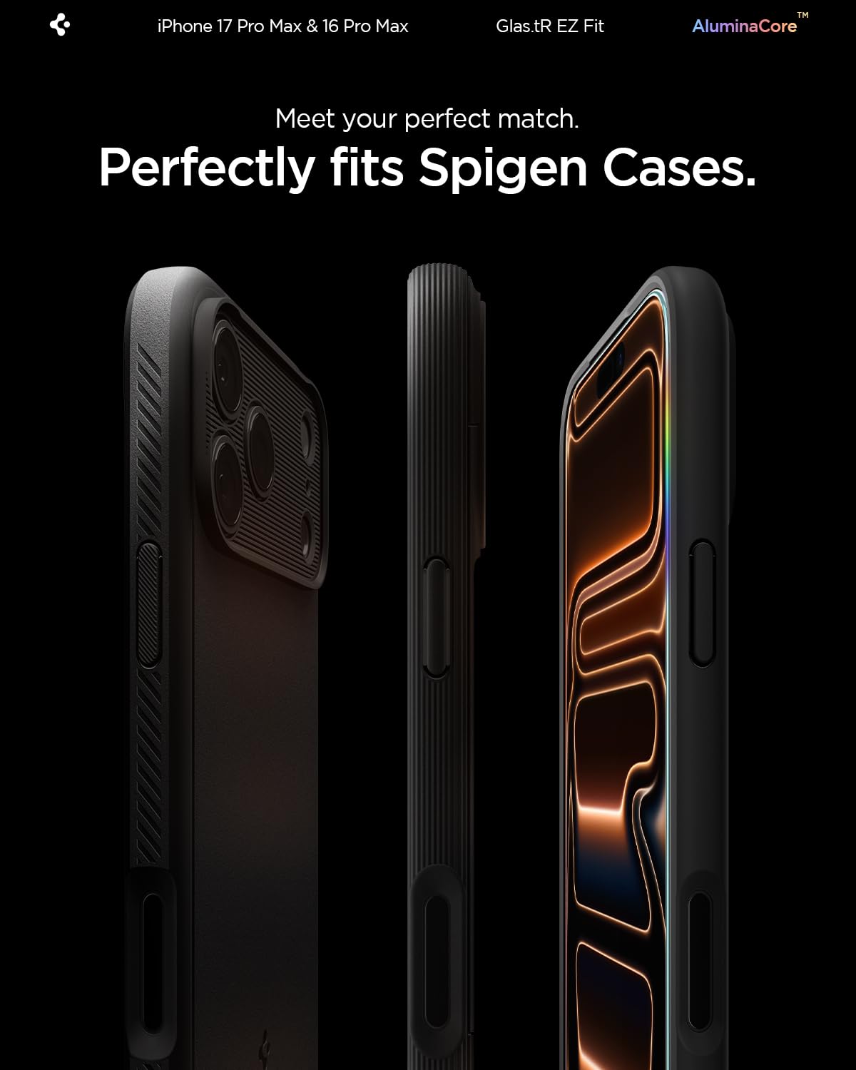 Spigen Glas.tR EZ Fit Tempered Glass Screen Protector for iPhone 17 Pro Max, iPhone 16 Pro Max - 2 Pack