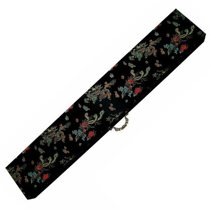 Munetoshi 44" Deluxe Brocade Locking Katana Display Silk Case Carrying Box Gift Collection Holder