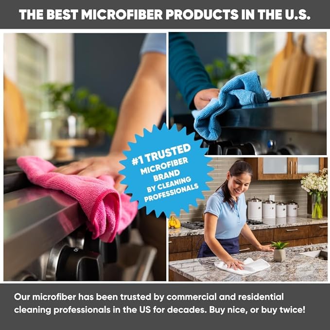 Microfiber Wholesale Premium TV Screen Cleaning Cloth Black | 14”x14” | 3pk |