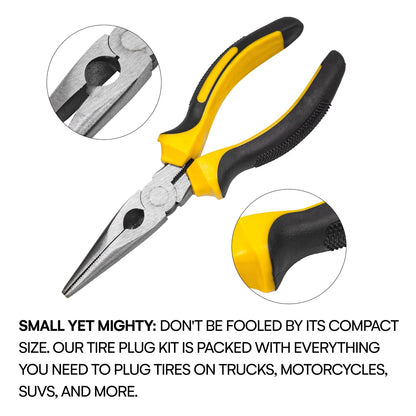 Boulder Tools - Compact Tire Repair kit with Molle Storage Pouch. Heavy Duty Universal Tire Plug Kit, Easily Stores Inside Your UTV, ATV, Truck, Motorcycle, Overlanding Gear or RV
