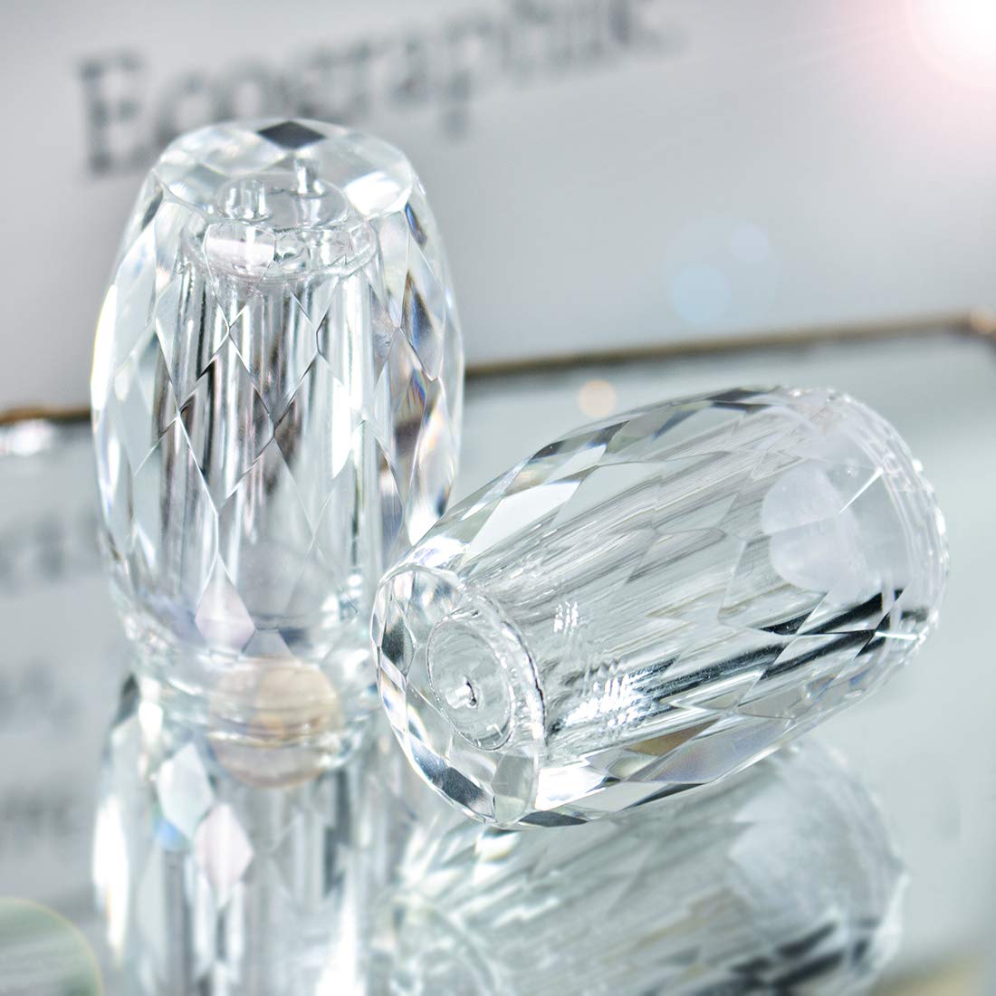 1.8" Refillable Crystal Seasoning Bottle Salt and Pepper Shakers Kitchen Decor (Set of 2) Salt Shaker Set