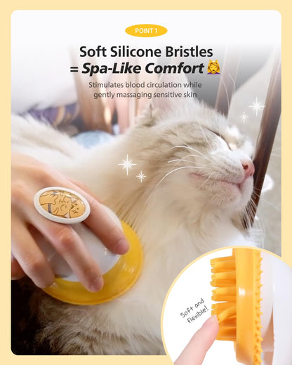 [PETHROOM] Healing Slicker Brush & Easy Facial Comb & Healing Brush Bundle | Pet Eye Booger Remover Rounded Comb & Coated Tips for Deshedding & Soothing Silicone Grooming Tool