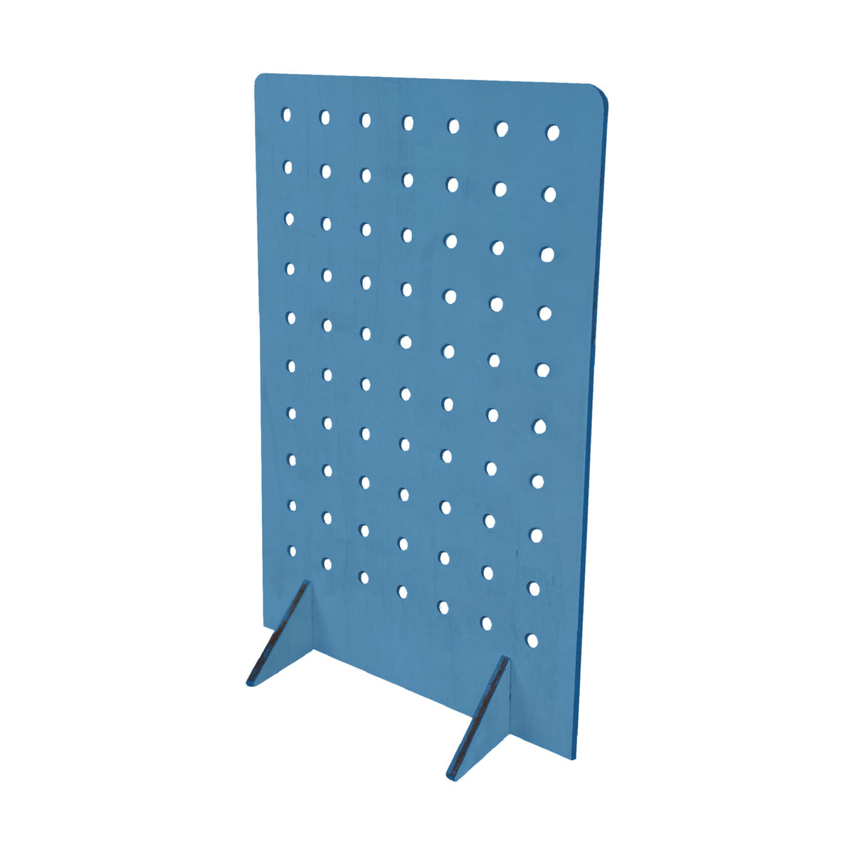 Torched Pegboard Display Stand for Jewelry, Craft Shows, Selling, Vendor Events, Tools, Peg Board Accessories Rack Organizer, Medium 8" L x 4.3" W x 12" H, Blue