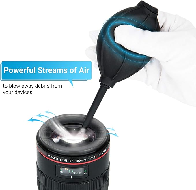Soft Tip Silicone Super Air Blower Blaster Pump Dust Cleaner Include Micro