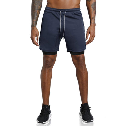 Leidowei Men's 2 in 1 Workout Running Shorts Lightweight Training Yoga Gym 7" Short with Zipper Pockets