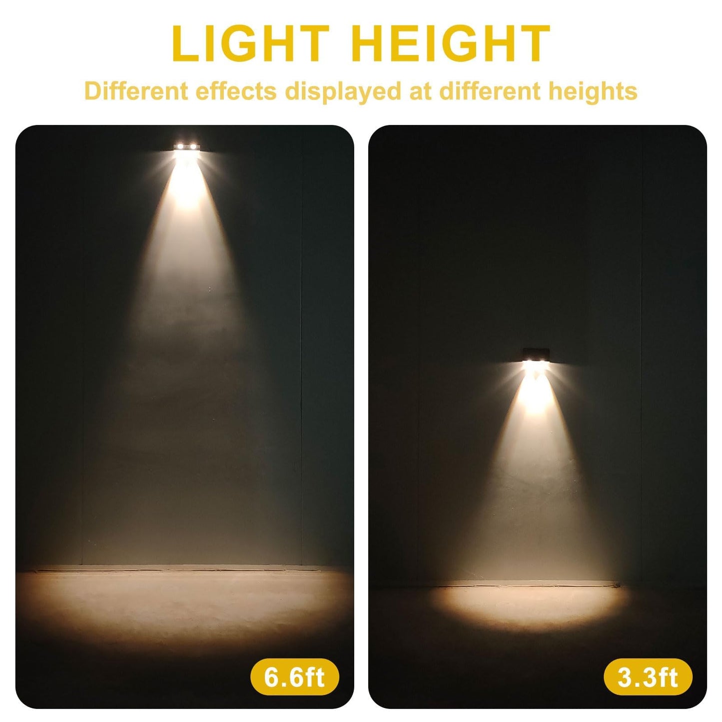 XmnSoly Solar Lights Outdoor 3000K Warm White Downlights LED Dusk to Dawn Waterproof Solar Light for Fence, Wall, Address, Mailbox, House Number, Sign(2 Pack)