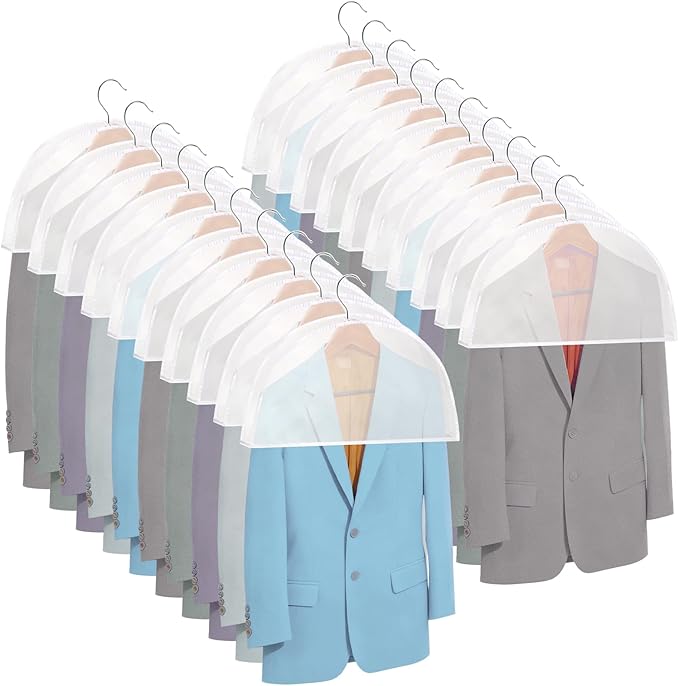 Foraineam 20 Pack Shoulder Covers Clothes Suit Protectors Breathable Garment