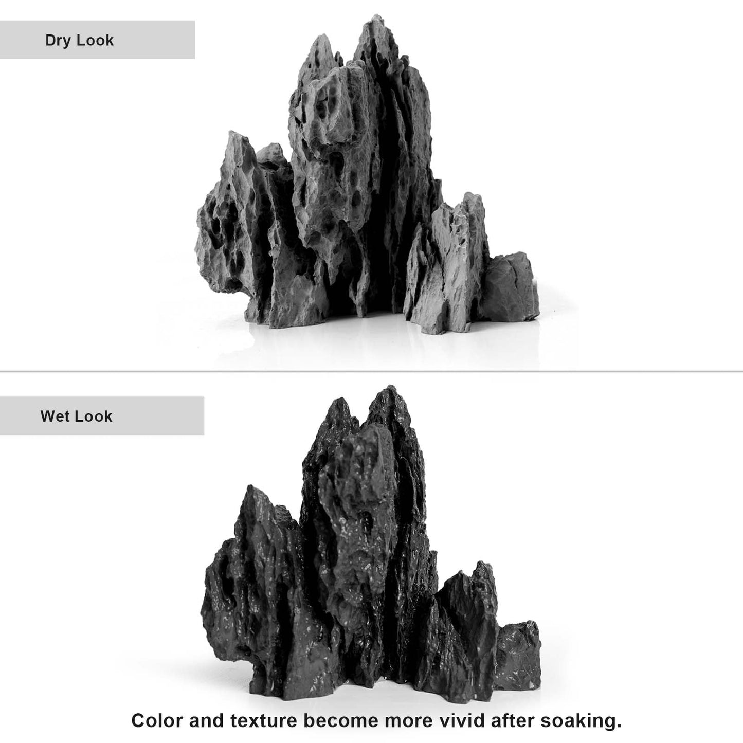 FZONE Aquarium Rocks Aquascaping, Micro Resin Seiryu Rock for Aquascaping