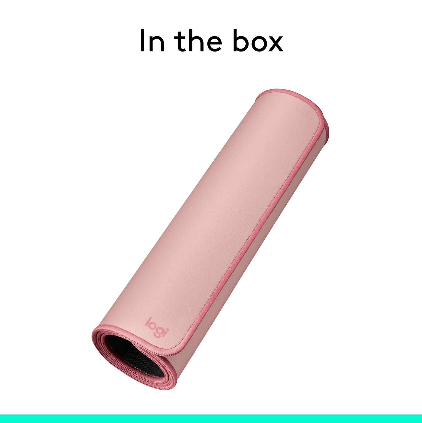 Logitech Desk Mat - Studio Series, Multifunctional Large Desk Pad, Extended Mouse Mat, Office Desk Protector with Anti-slip Base, Spill-resistant Durable Design - Pink
