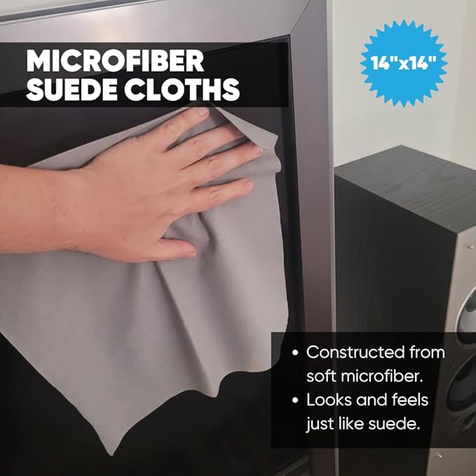 Microfiber Wholesale Premium TV Screen Cleaning Cloth Gray | 14”x14” | 3pk |