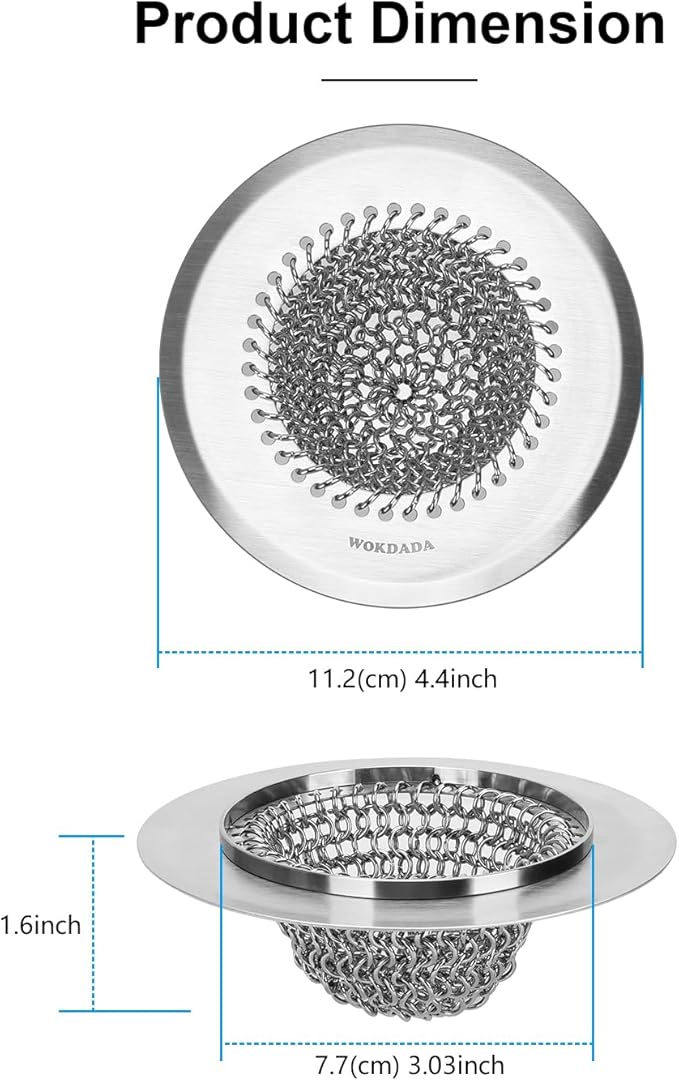 2Pack - Revolutionary Kitchen Sink Drain Strainer, Patented Reversible Kitchen