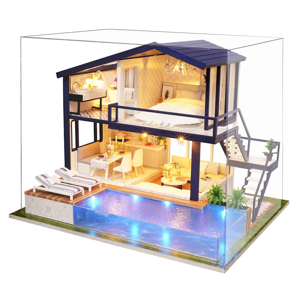 Spilay DIY Miniature House Kit for Adults, Miniature Dollhouse Kit