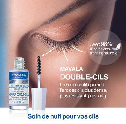 Mavala Double Lash - Strengthens Lashes Eyebrows For A Longer, Denser Stronger Effect 10ml