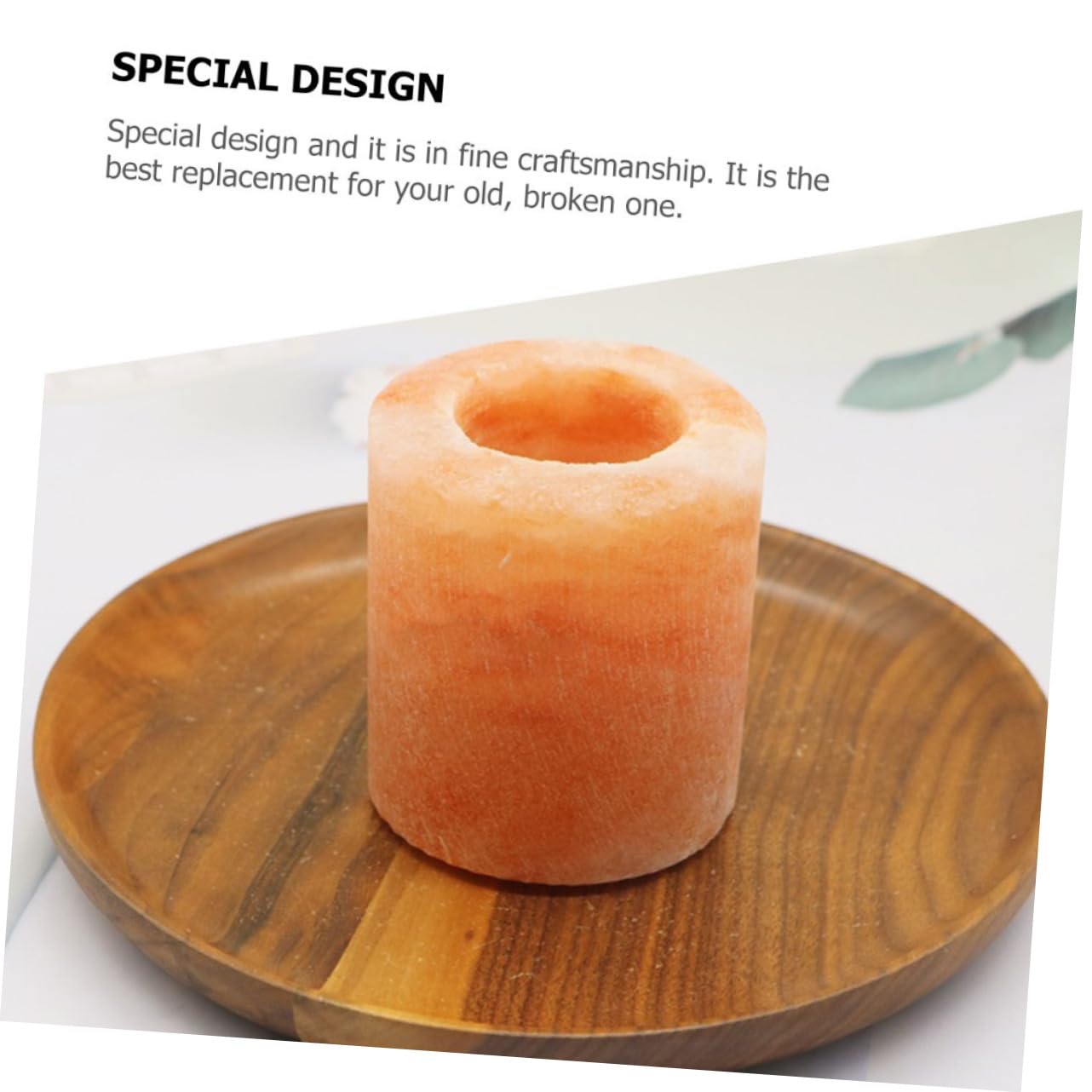 STOBAZA Japanese Decor Candle Holder Himalayan Salt Table Decor Eco-Friendly Home Ornament