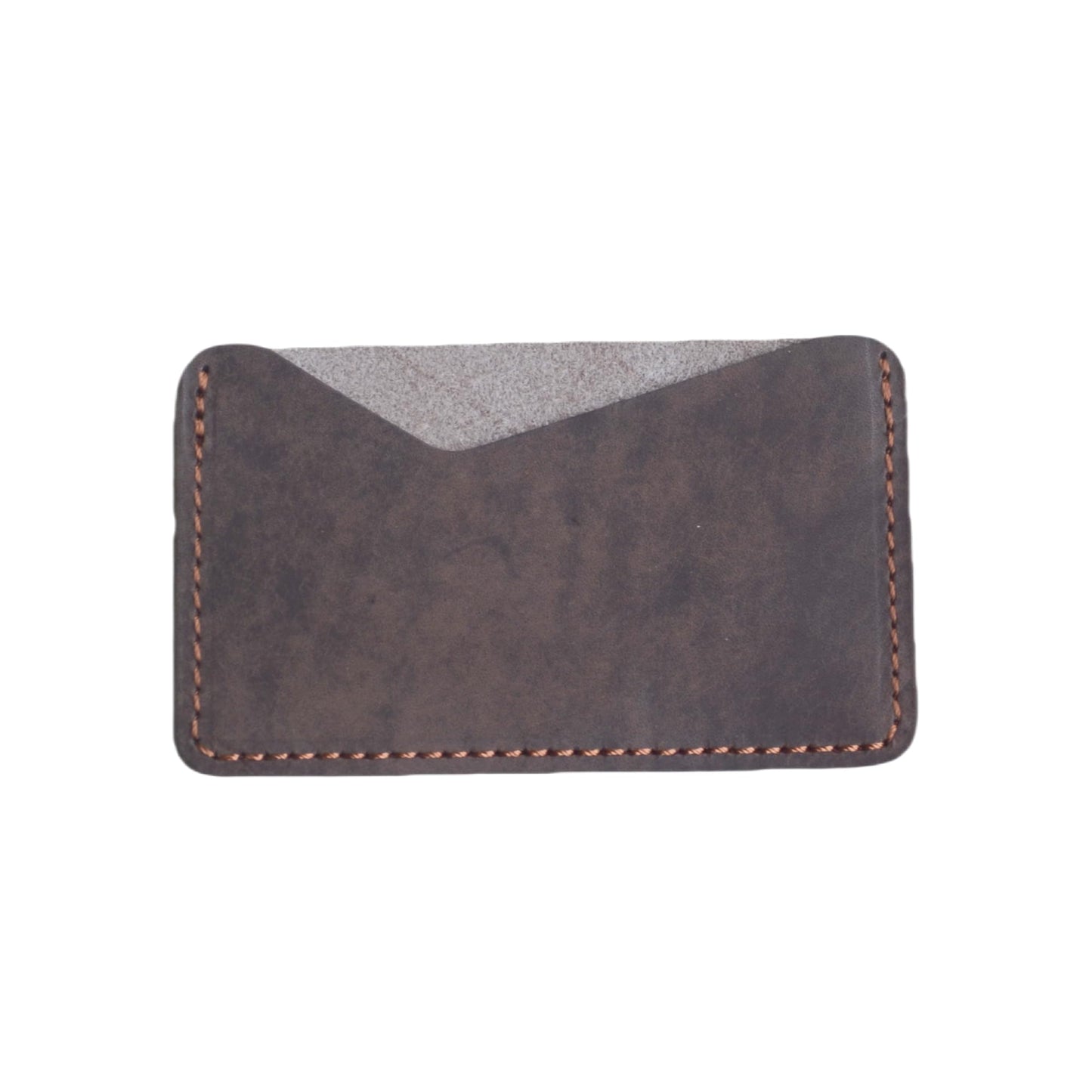 JJNUSA Handmade Leather Business Card Case Holder for Men & Women Minimalist Leather Wallet Card Holder Distressed Gifts (Coffee)