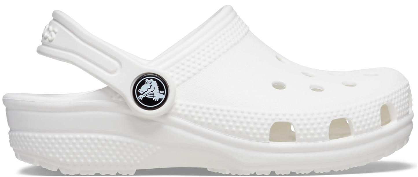 Crocs Unisex Kids Classic Clog K Clogs, White, 2 UK