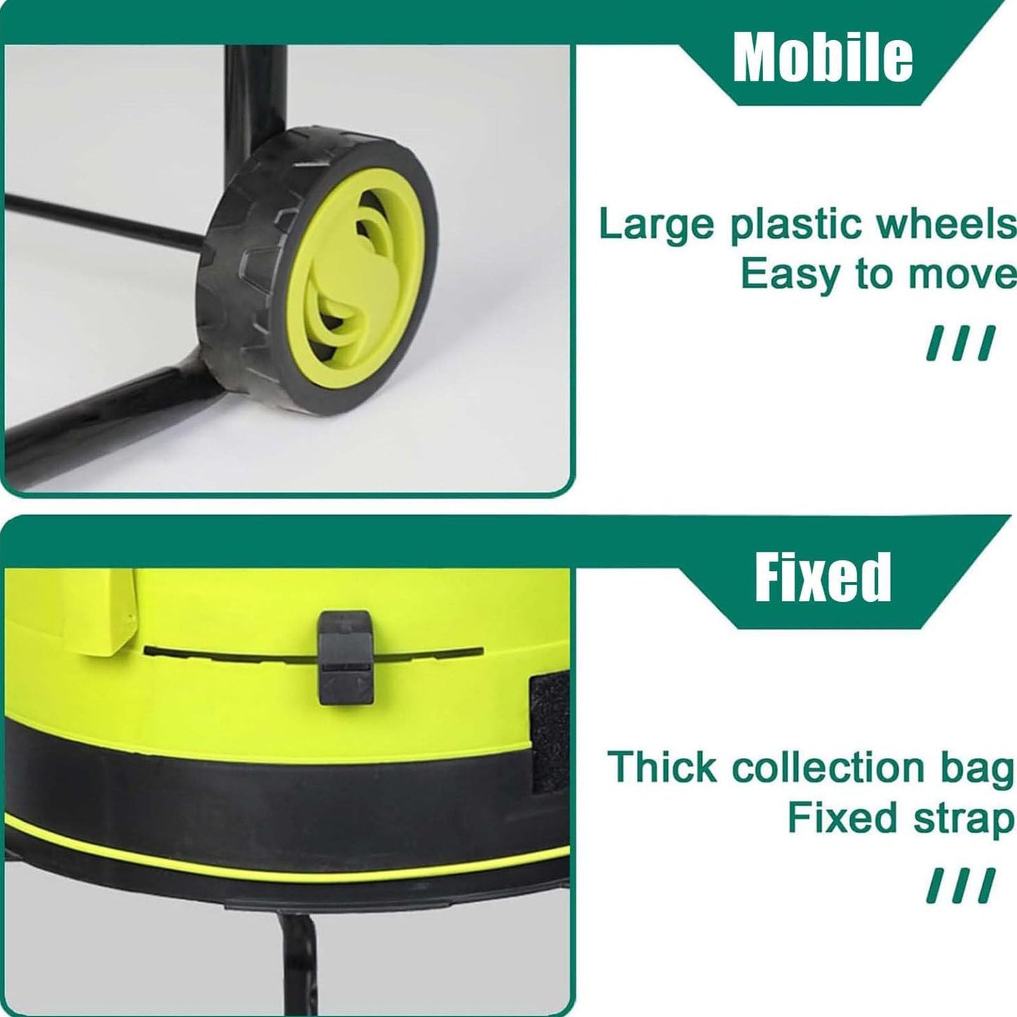 2500W Garden Shredder, Electric Wood Chipper, Crush up to 54mm, 3600rpm Speed, Power Cable, Reversible Steel Blades with Collection Bag for Garden Debris, Leaves and Branches,noPowercord