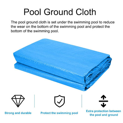 Pool Ground Cloth, Foldable Swimming Pool Floor Protector, Waterproof Rectangular Pool Mat for Frame Pool and Above Ground Swimming Pools (200 * 300cm)