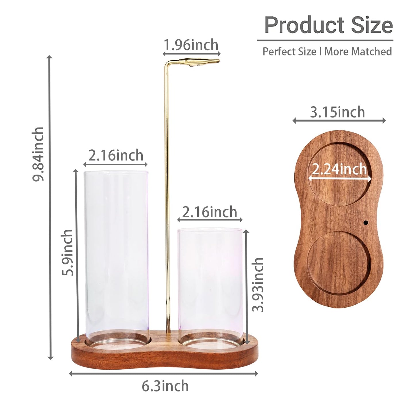 2 in 1 Incense Holder, Glass Incense Holder for Sticks, Anti-Ash Incense Burner with Removable Ash Catcher and Incense Storage for Yoga Meditation Spa Home Decor (Size A)
