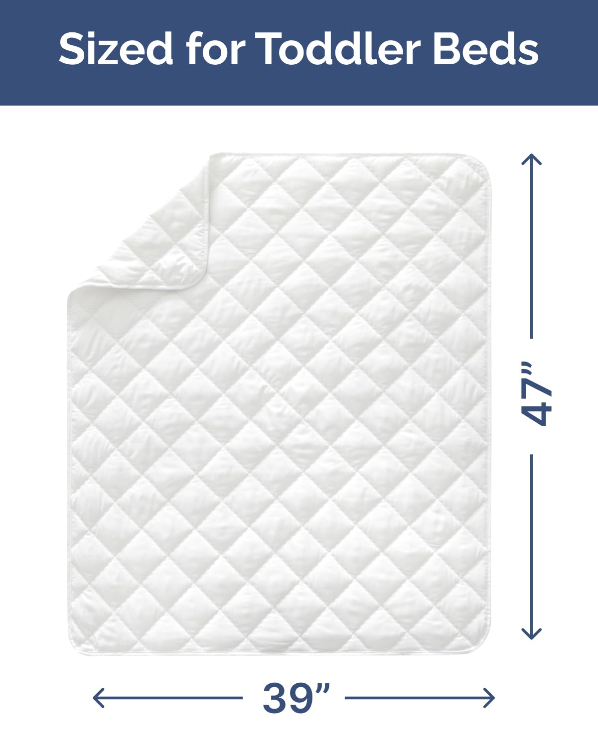 Toddler Comforter - Down Alternative Toddler Microfiber Comforter - Lightweight & Warm Baby Quilt Blanket - Soft & Breathable - Kids Duvet Insert for Crib, Stroller - Machine Washable - 39x47 (White)
