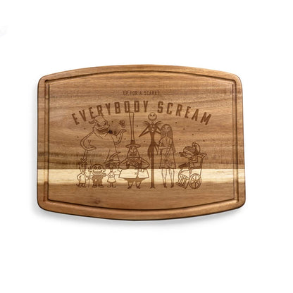 PICNIC TIME Disney Nightmare Before Christmas Ovale Acacia Cutting Board, Serving Board, Charcuterie Board, (Acacia Wood)