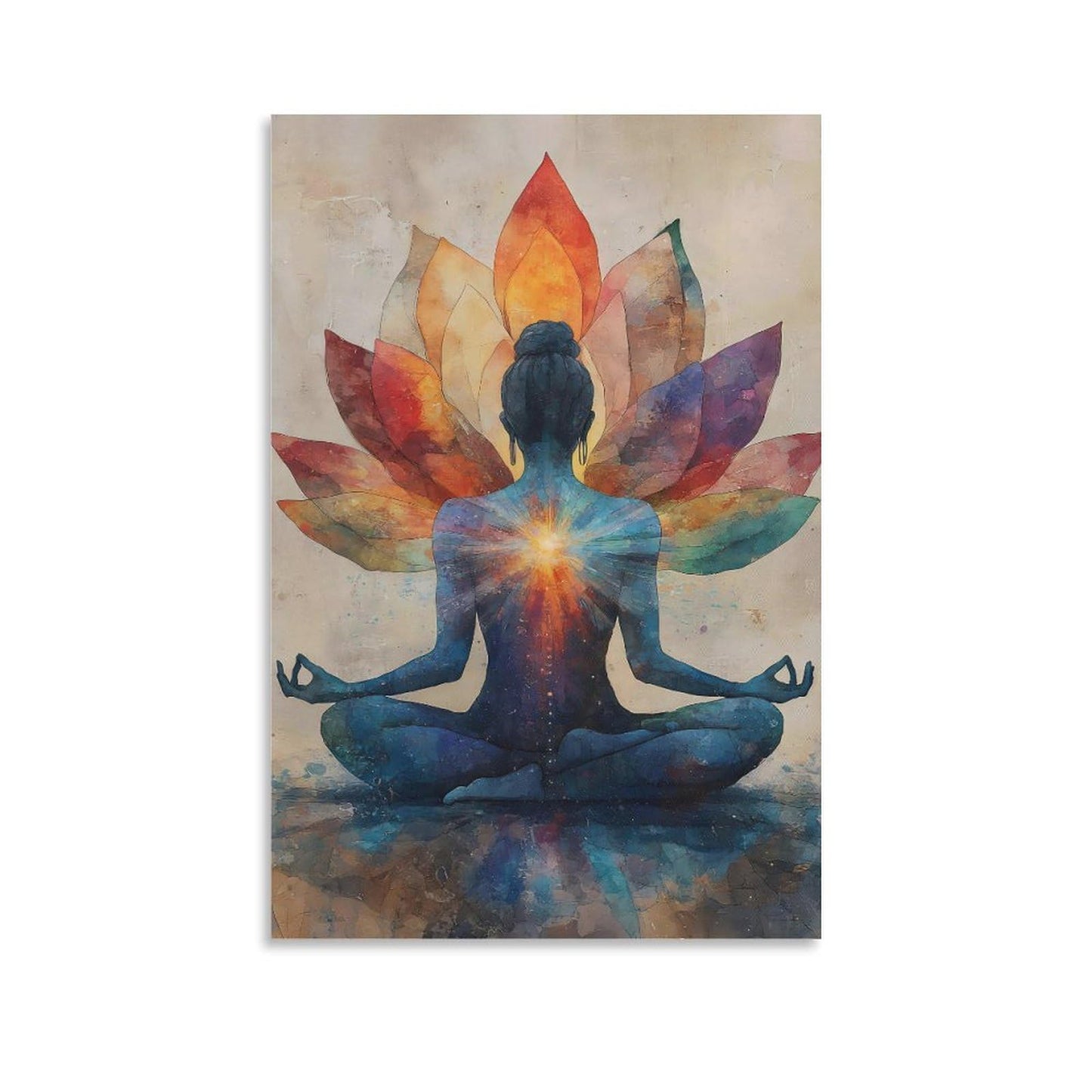 Yoga Meditation Poster Canvas Wall Art Aesthetic Decorative Painting Living Roomstyle 12x18inch(30x45cm)